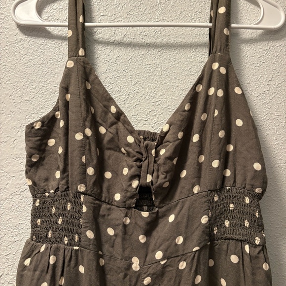 Aeropostale Polka Dot Romper gray Womens large - Picture 2 of 12